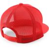 imageTrendy Apparel Shop Plain Structured 5 Panel Mesh Back Flat Bill Snapback CapRed
