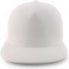 imageTrendy Apparel Shop Plain Structured 5 Panel Mesh Back Flat Bill Snapback CapWhite