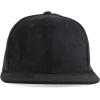 imageTrendy Apparel Shop Plain Suede Flat Bill Snapback CapBlack
