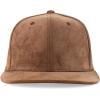 imageTrendy Apparel Shop Plain Suede Flat Bill Snapback CapDark Brown