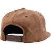 imageTrendy Apparel Shop Plain Suede Flat Bill Snapback CapDark Brown