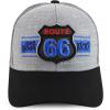 imageTrendy Apparel Shop Route 66 3D Embroidered Structured Mesh Back Baseball CapHgrey Black