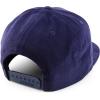 imageTrendy Apparel Shop Structured Cotton Corduroy 6 Panel Flat Bill Snapback CapNavy