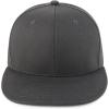 imageTrendy Apparel Shop Structured Cotton Round Flat Visor Snapback Baseball CapDark Grey