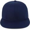 imageTrendy Apparel Shop Structured Cotton Round Flat Visor Snapback Baseball CapNavy