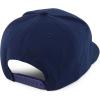 imageTrendy Apparel Shop Structured Cotton Round Flat Visor Snapback Baseball CapNavy