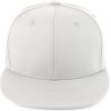 imageTrendy Apparel Shop Structured Cotton Round Flat Visor Snapback Baseball CapWhite