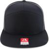 imageTrendy Apparel Shop Structured High Profile 7 Panel Flat Bill Mesh Back Snapback CapBlack Black