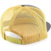 imageTrendy Apparel Shop Structured High Profile 7 Panel Flat Bill Mesh Back Snapback CapCharcoal Gold