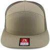 imageTrendy Apparel Shop Structured High Profile 7 Panel Flat Bill Mesh Back Snapback CapKhaki Loden