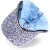 imageTrendy Apparel Shop Womens Pigment Dyed Baseball Cap with Patterned UndervisorCashmere Blue Floral
