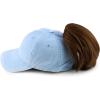 imageTrendy Apparel Shop Womens Pigment Dyed Baseball Cap with Patterned UndervisorCashmere Blue Floral