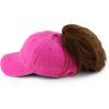 imageTrendy Apparel Shop Womens Pigment Dyed Baseball Cap with Patterned UndervisorRose Polka Dots