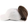 imageTrendy Apparel Shop Womens Pigment Dyed Baseball Cap with Patterned UndervisorWhite Floral