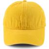 imageTrendy Apparel Shop Womens Pigment Dyed Baseball Cap with Patterned UndervisorYellow Polka Dots