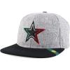 imageTrendy Apparel Shop 3D Star Embroidered Flat Bill Snapback CapHgrey Black