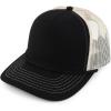 imageTrendy Apparel Shop 5 Panel Foam Front Ripstop Trucker Snapback CapBlack Khaki