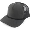 imageTrendy Apparel Shop 5 Panel Foam Front Ripstop Trucker Snapback CapCharcoal Black