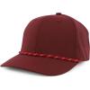 imageTrendy Apparel Shop 6 Panel Mid Profile Hybrid Perforated Cap with RopeBurgundy