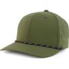 imageTrendy Apparel Shop 6 Panel Mid Profile Hybrid Perforated Cap with RopeOlive