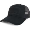 imageTrendy Apparel Shop 6 Panel Patch Mesh Back Trucker Baseball CapBlack Black