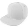 imageTrendy Apparel Shop Classic Plain 6 Panel Structured Flat Bill Snapback CapWhite