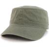 imageTrendy Apparel Shop Cotton Army Cap Military Flat Top Adjustable Baseball CapOlive