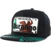 imageTrendy Apparel Shop Mexico States Auto License Plate Theme Flat Bill Snapback CapDurango Black