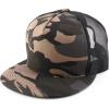 imageTrendy Apparel Shop Plain Structured 5 Panel Mesh Back Flat Bill Snapback CapBlack Camo