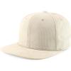 imageTrendy Apparel Shop Structured Cotton Corduroy 6 Panel Flat Bill Snapback CapKhaki