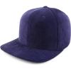 imageTrendy Apparel Shop Structured Cotton Corduroy 6 Panel Flat Bill Snapback CapNavy