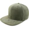 imageTrendy Apparel Shop Structured Cotton Corduroy 6 Panel Flat Bill Snapback CapOlive