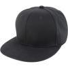 imageTrendy Apparel Shop Structured Cotton Round Flat Visor Snapback Baseball CapBlack