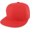 imageTrendy Apparel Shop Structured Cotton Round Flat Visor Snapback Baseball CapRed