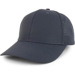 imageTrendy Apparel Shop 6 Panel Performance Laser Cut Perforated Back Baseball CapCharcoal