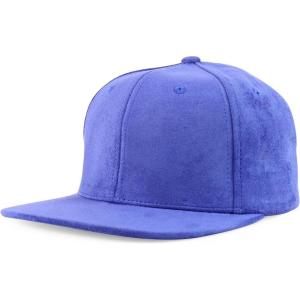 imageTrendy Apparel Shop Plain Suede Flat Bill Snapback CapRoyal