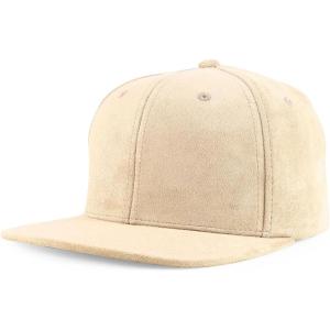 imageTrendy Apparel Shop Plain Suede Flat Bill Snapback CapStone
