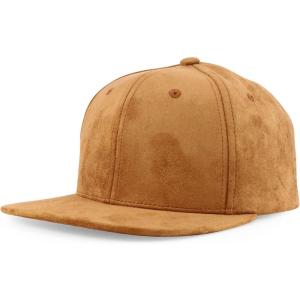 imageTrendy Apparel Shop Plain Suede Flat Bill Snapback CapWheat