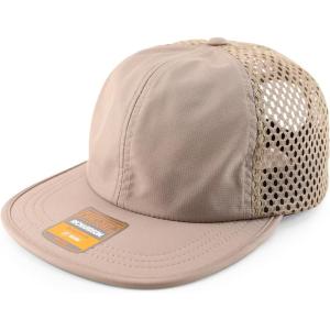 imageTrendy Apparel Shop Unstructured 6 Panel Performance Wide Set Mesh Back CapKhaki