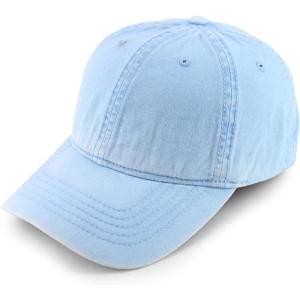imageTrendy Apparel Shop Womens Pigment Dyed Baseball Cap with Patterned UndervisorCashmere Blue Floral