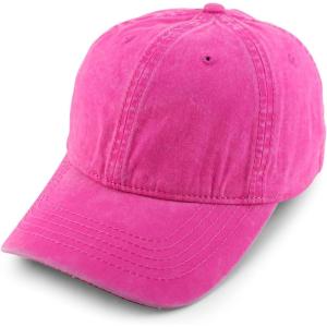 imageTrendy Apparel Shop Womens Pigment Dyed Baseball Cap with Patterned UndervisorRose Polka Dots