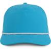 imageTrendy Apparel Shop 5 Panel Golf Snapback Cap with Contrasting RopeTurquoise