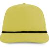 imageTrendy Apparel Shop 5 Panel Golf Snapback Cap with Contrasting RopeYellow