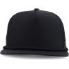 imageTrendy Apparel Shop 5 Panel Hybrid Perforated Rope Flatbill Snapback CapBlack