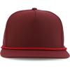 imageTrendy Apparel Shop 5 Panel Hybrid Perforated Rope Flatbill Snapback CapBurgundy