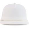 imageTrendy Apparel Shop 5 Panel Hybrid Perforated Rope Flatbill Snapback CapWhite