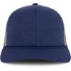 imageTrendy Apparel Shop 6 Panel Sonic Heather Trucker Baseball CapNavy Heather Grey