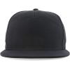 imageTrendy Apparel Shop 7 Panel Cotton Structured Flat Bill Camper Style Snapback CapBlack