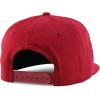 imageTrendy Apparel Shop 7 Panel Cotton Structured Flat Bill Camper Style Snapback CapBurgundy