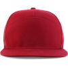 imageTrendy Apparel Shop 7 Panel Cotton Structured Flat Bill Camper Style Snapback CapBurgundy